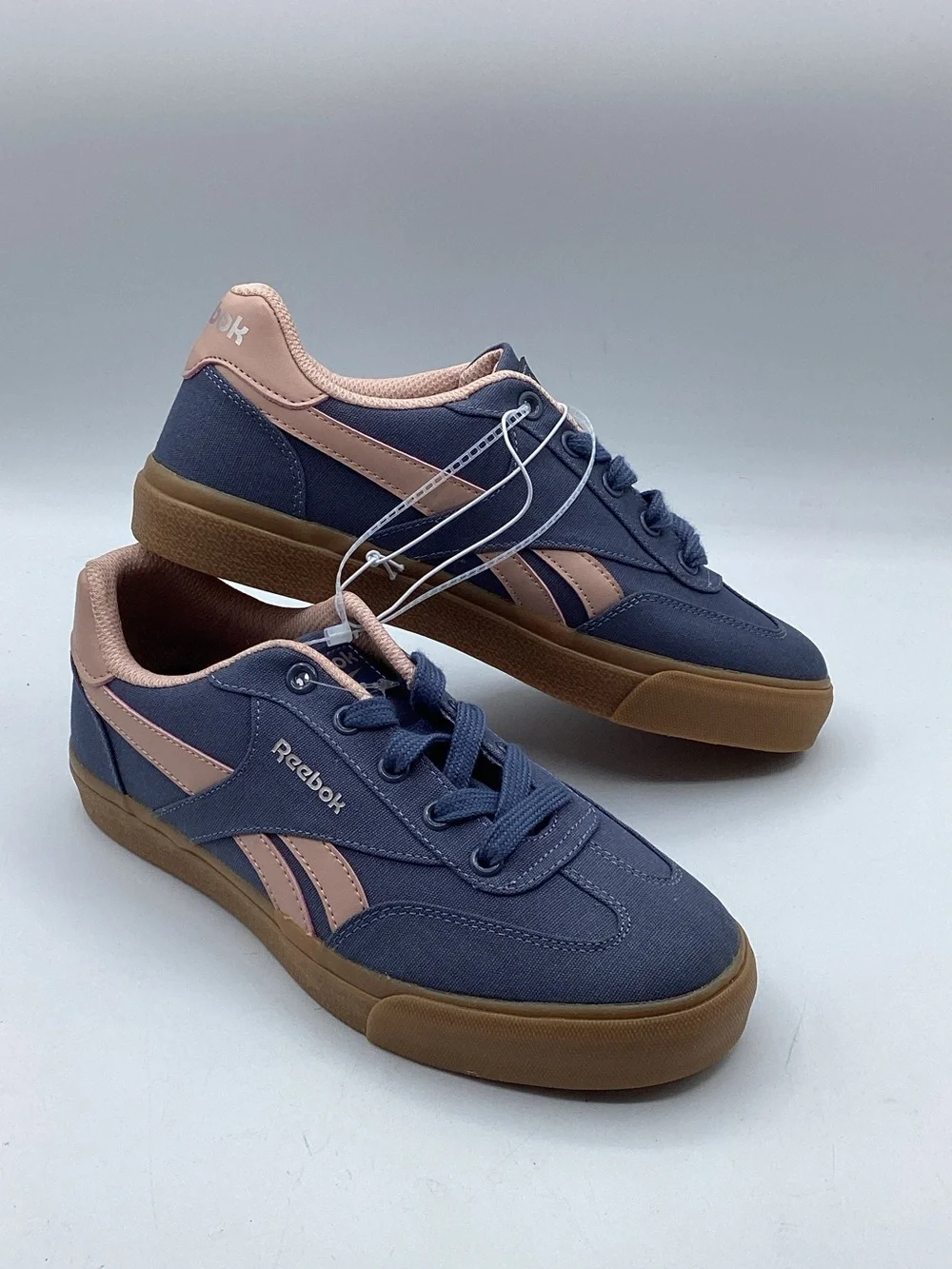 Reebok forte lounger vintage blue Pink Low-Top Sneakers Sz 8
